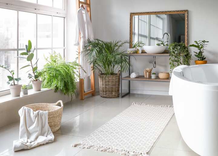 A complete bathroom remodel adds a minimalist charm to this Monterey Park, CA home.